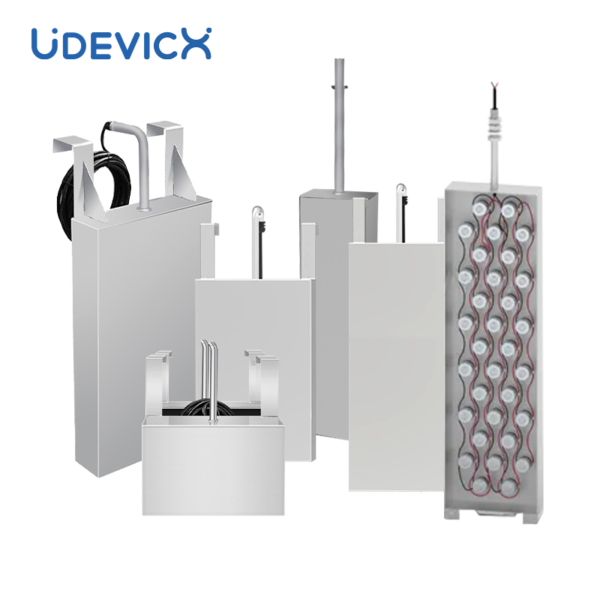 Submersible ultrasonic transducer packs